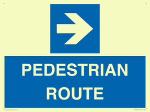 PEDESTRIAN ROUTE - right arrow
